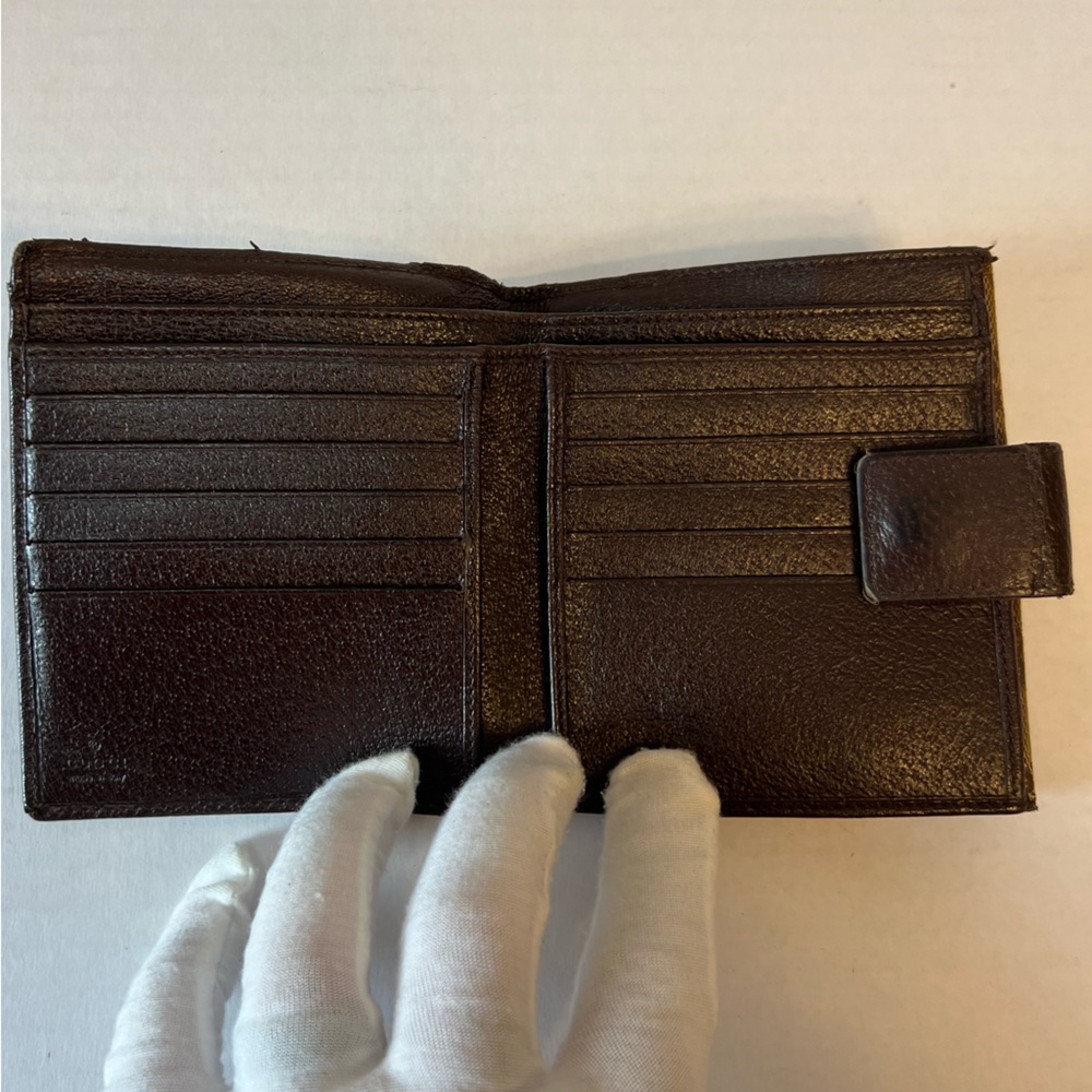 Gucci, canvas and leather, compact bifold wallet - Picture 4 of 16